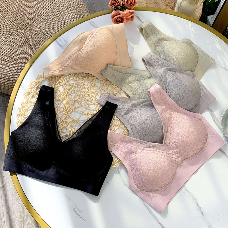 泰国乳胶运动无痕无钢圈美背文胸 诺加雅文胸