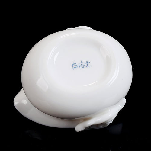 古垚/陈清宜手工德化白瓷茶壶羊脂釉手抓壶陶瓷单壶玉瓷壶/吉祥壶 - 图3