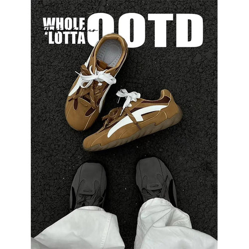 NewRockStarChoppa 2026新款美式复古德训鞋男夏季休闲运动赛车鞋 - 图2