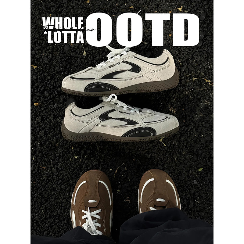 NewRockstarChoppa 小众复古德训鞋男款秋冬休闲百搭经典赛车板鞋,淘宝优惠券,粉丝福利购,淘宝优惠卷