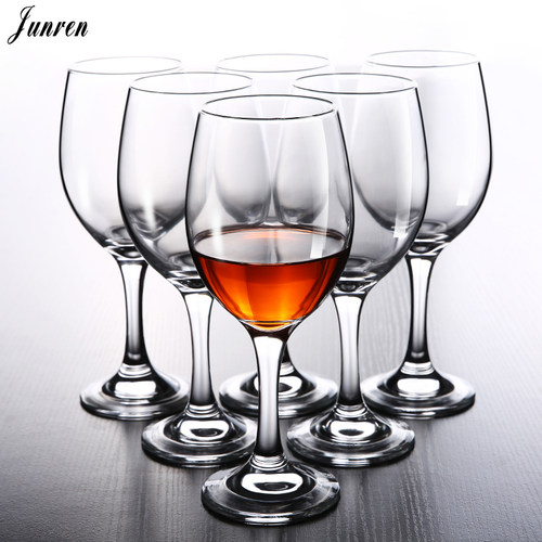 JUNREN 2/4只装家用无铅红酒杯套装水晶玻璃高脚杯子+醒酒器+杯架 - 图2