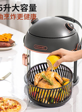 利仁新款全景可视空气炸锅6.5升L