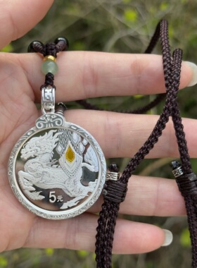 925纯银 镀金吊坠边框凤凰 麒麟 龟 龙专用传统边框镶嵌佩戴送礼