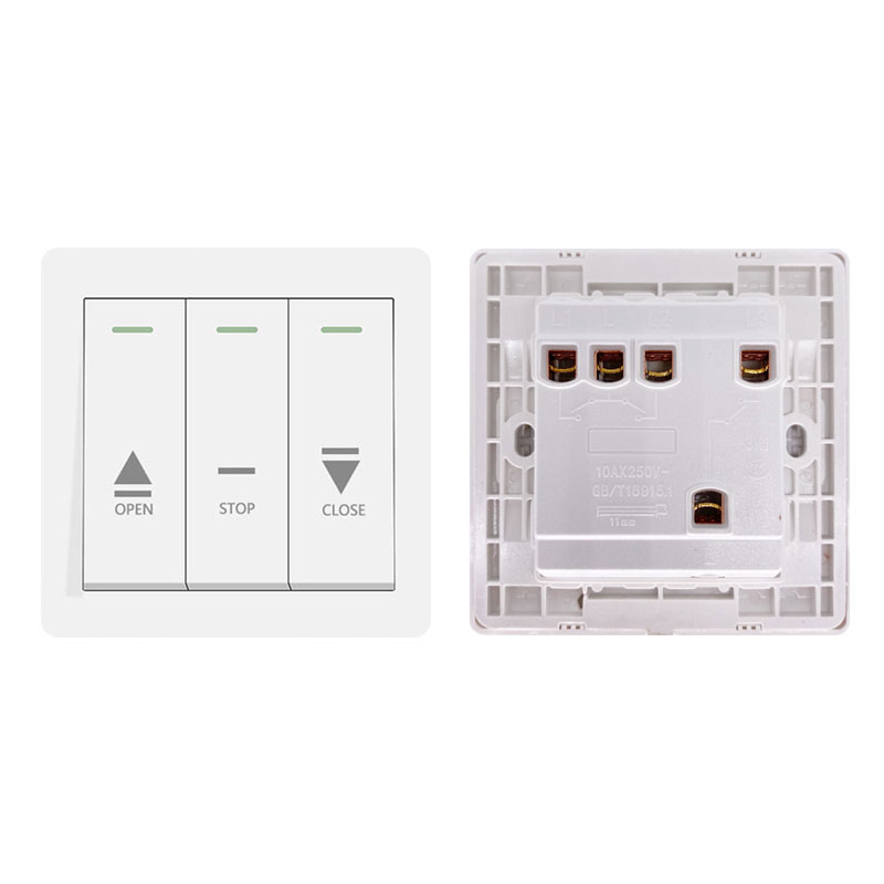 暗装家用百叶窗开关卷闸面板电动按钮升降车库86型自复位二开三开 - 图2