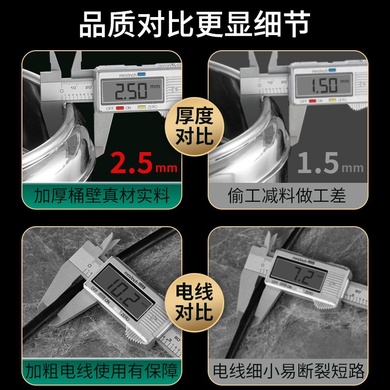 不锈钢汤煮桶面桶商用电热汤锅卤肉桶熬汤桶煮汤锅熬粥锅保温卤桶 - 图1