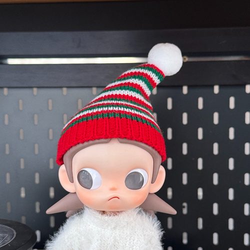 zsiga娃衣配件嘎子姐圣诞帽头套精致手工配饰BJD娃娃配件针织帽子 - 图1