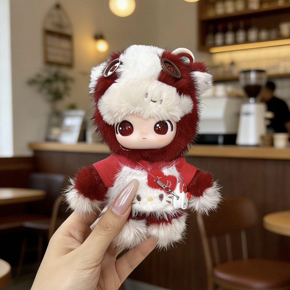 马力全开娃衣dimoo通关马娃衣服15cm毛绒挂件可爱红新年喜庆着替,淘宝优惠券,粉丝福利购,淘宝优惠卷