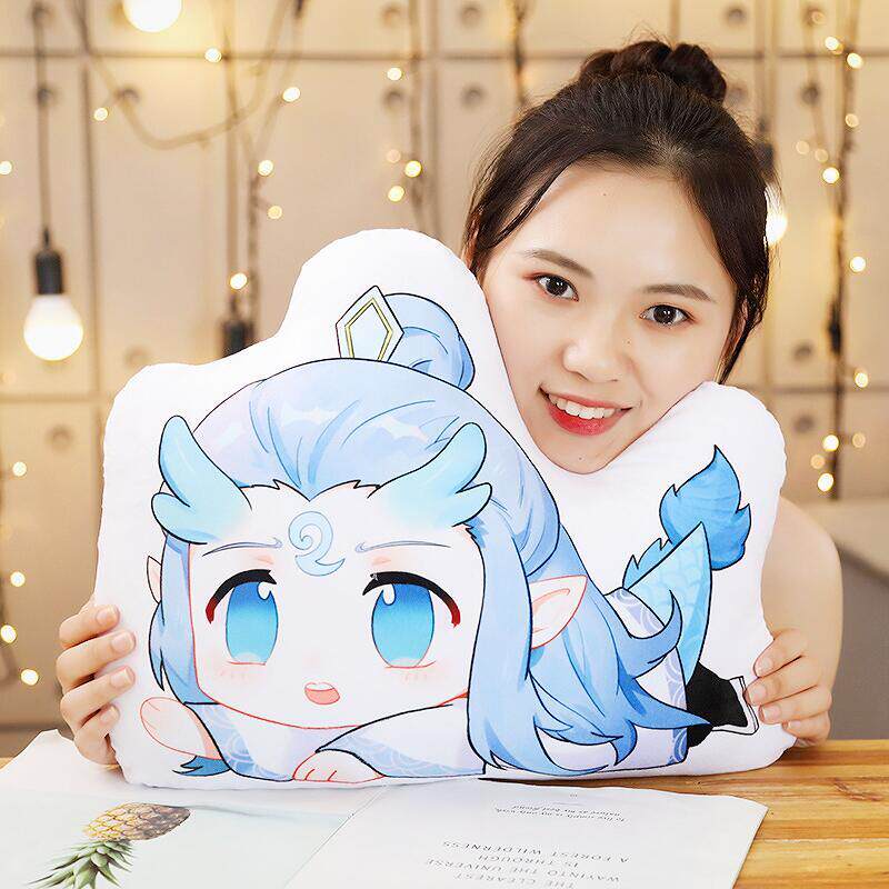 哪吒之魔童脑海周边哪吒抱枕毛绒玩具公仔敖丙玩偶二次元动漫靠垫