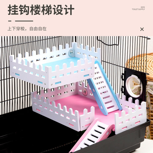 仓鼠笼子双层60大基础笼金丝熊窝大码仓鼠笼别墅四季通用包邮 - 图1