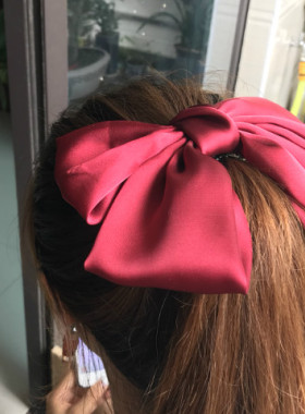 发夹日系仙女缎面网红大蝴蝶结