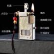 CHIEF首领按压油泵煤油打火机可视仓个性创意高颜值定制刻字礼品