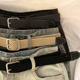 Canvas belt for men and women without holes square buckle belt Korean version