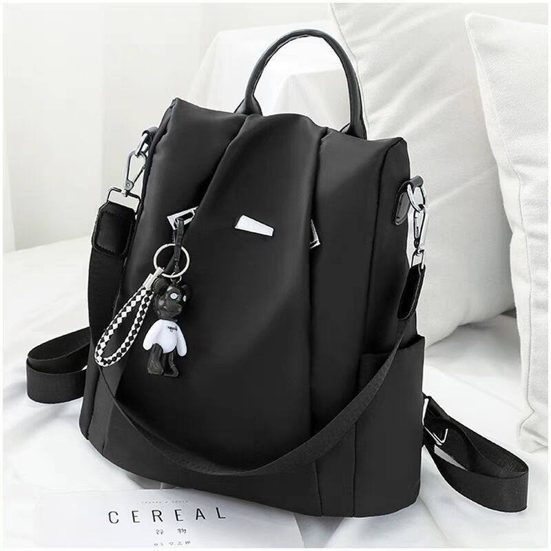 牛津布双肩包女2025新款百搭ins风书包女学生韩版大容量旅行背包,淘宝优惠券,粉丝福利购,淘宝优惠卷