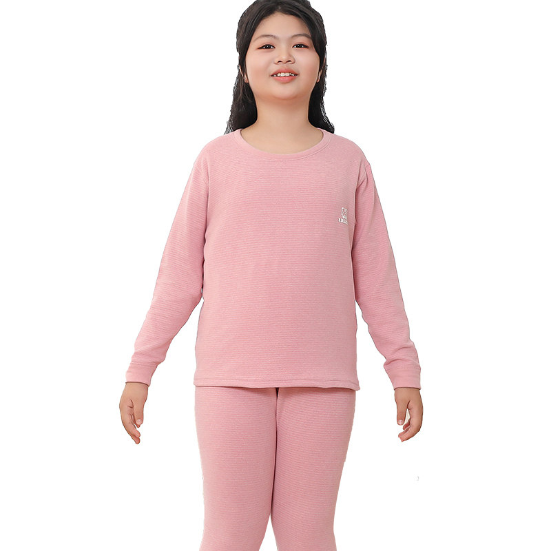 胖童保暖内衣套装肥大男童女童德绒加大秋衣秋裤冬季大童睡衣无骨