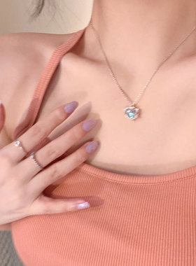 不掉色银色钛钢项链夏季女网红气质直播快手抖音饰品百搭锁骨链