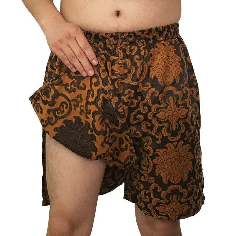 足疗开叉短裤大码加肥按摩洗浴汗蒸服桑拿裤男士开档大裤衩推油裤,淘宝优惠券,粉丝福利购,淘宝优惠卷