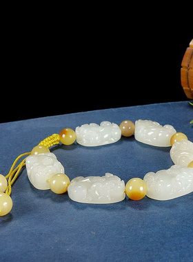 天然招财貔貅手链佛珠玉石