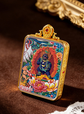 彩绘擦擦唐卡吊坠冈仁波齐黄财