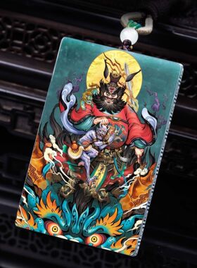 A货翡翠天师钟馗高冰种吊坠