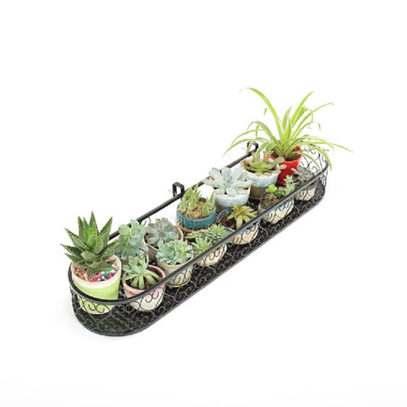 包邮铁艺栏杆花架阳台壁挂多肉盆栽架护栏悬挂花盆架椭圆置物架,淘宝优惠券,粉丝福利购,淘宝优惠卷