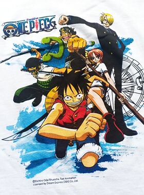 Luffy路飞 Cartoon pattern Adventure anime T-shirt短袖t恤