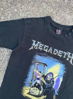 Megadeth 1992美式硬核重金属乐队hiphop高街男女款tee短袖t恤