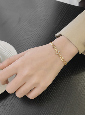 韩国满钻H字母新品手链手环时尚简约东大门网红个性女学生小饰品