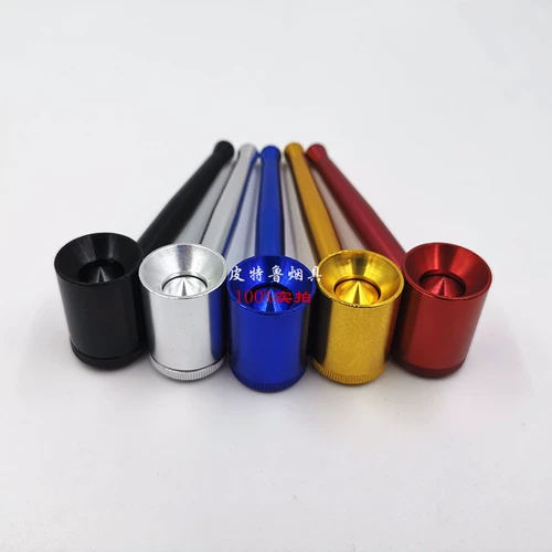 Портативный металлический мундштук, курительная трубка, алюминиевый сплав, подарок на день рождения