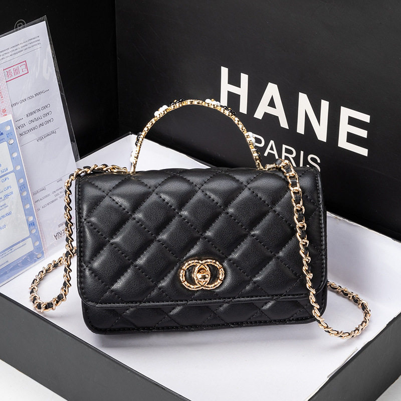 大牌真皮女包新款小众高级感经典菱格手提链条单肩斜挎百搭小方包,淘宝优惠券,粉丝福利购,淘宝优惠卷