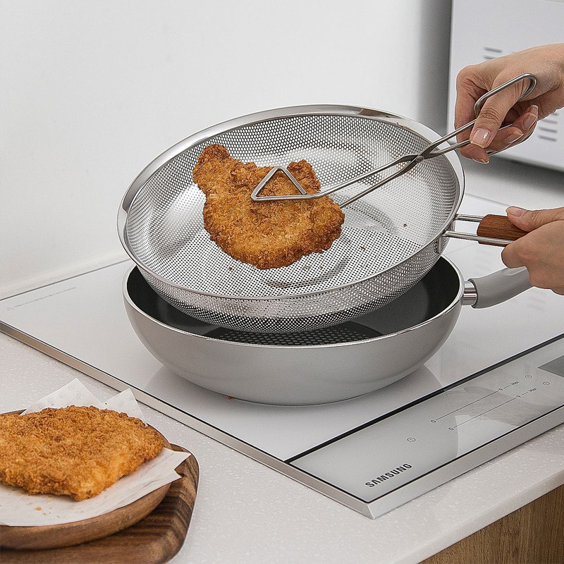 家图腾304不锈钢沥水篮淘米洗菜捞面炸网麻辣烫漏勺煮面厨房滤网,淘宝优惠券,粉丝福利购,淘宝优惠卷