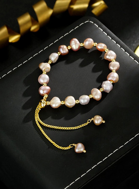 精致时尚抽拉便携手饰珍珠手串
