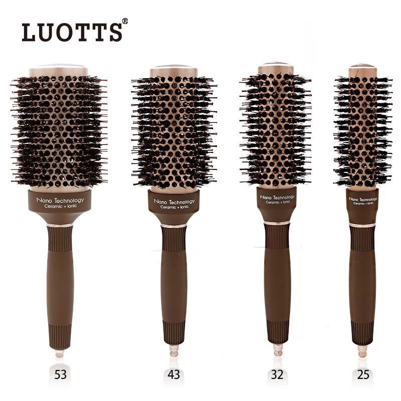 Round Hair Comb Curling Hair Brush Ceramic Iron Barrel Comb - 图3