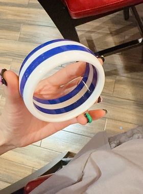 原创设计手镯女款复古民族风手环个性简约百搭饰品海军蓝