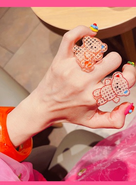 1女亚克力内涵加载戒指