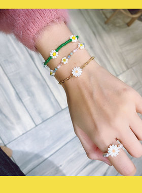 手链天然珍珠绿森林贝壳简约女