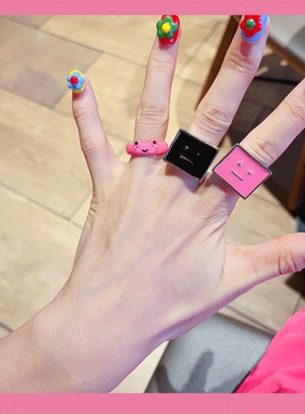 其他女滴油日韩可爱戒指