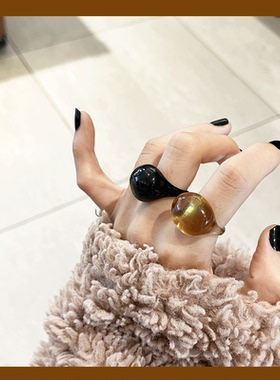 其他女树脂日韩咖戒指