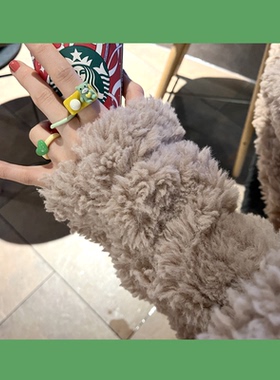 小熊女亚克力可爱吧戒指