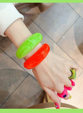 其他日韩女亚克力可爱戒指