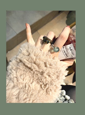 韩国小众圆球透明戒指