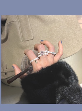 天然珍珠戒指女秀气独特