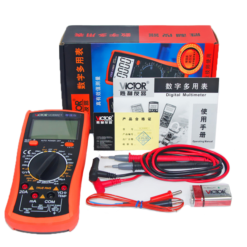 胜利万用表VC890D万用表数字高精度全自动维修电工VC890C+ - 图3