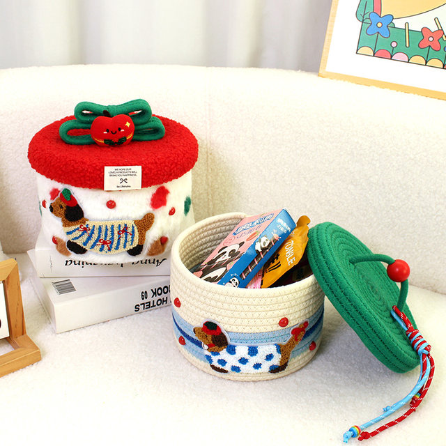 Dachshund Dog Storage Box Desktop Snack Storage Basket Cute