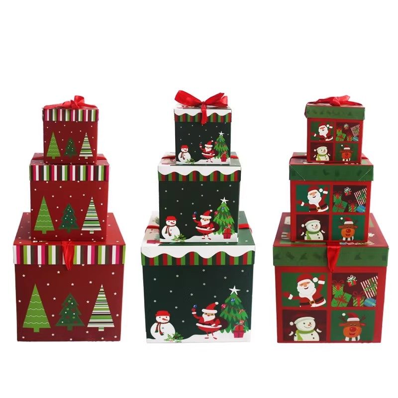 圣诞节装饰礼物盒收纳盒10-22cm礼品装饰摆件纸质圣诞礼品,淘宝优惠券,粉丝福利购,淘宝优惠卷