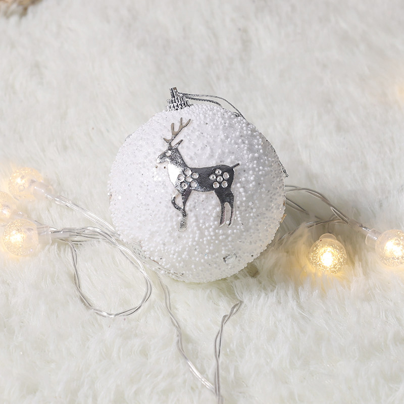 圣诞树diy挂件球白色闪亮泡沫球套餐ins风节日配饰橱窗吊饰装饰品,淘宝优惠券,粉丝福利购,淘宝优惠卷
