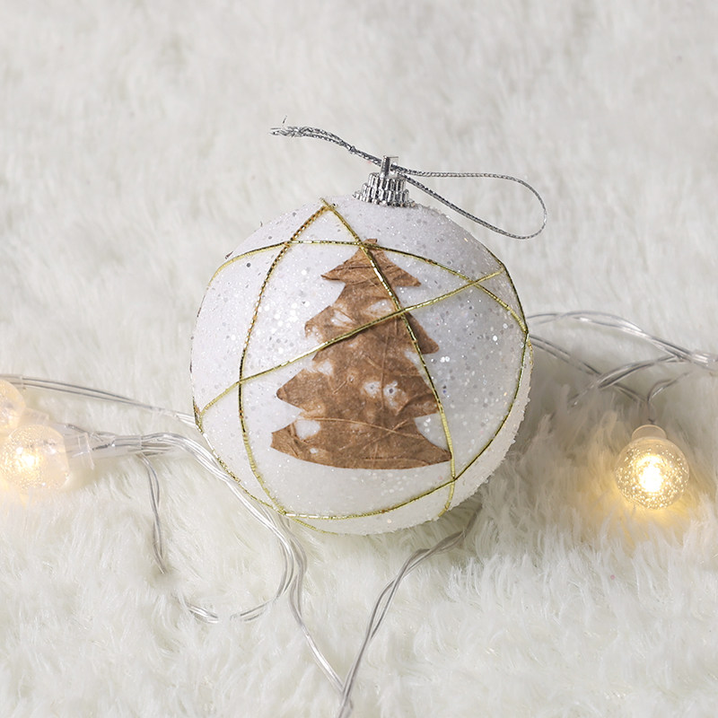 圣诞树diy挂件球白色闪亮泡沫球套餐ins风节日配饰橱窗吊饰装饰品,淘宝优惠券,粉丝福利购,淘宝优惠卷