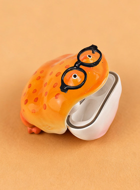 新款搞怪小丑蛙耳机壳创意设计抽象苹果耳机壳趣味整蛊青蛙耳机壳