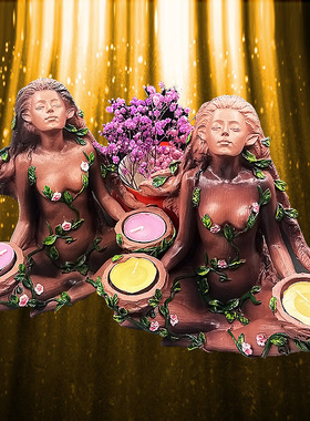 跨境Balance ofNature森林保护者自然平衡烛台女树精神小蜡烛烛台