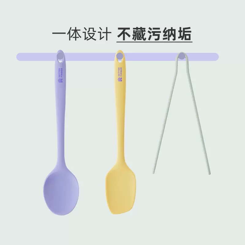 neoflam韩国进口硅胶锅铲betterfinger食品级硅胶夹硅胶勺烘焙铲 - 图0