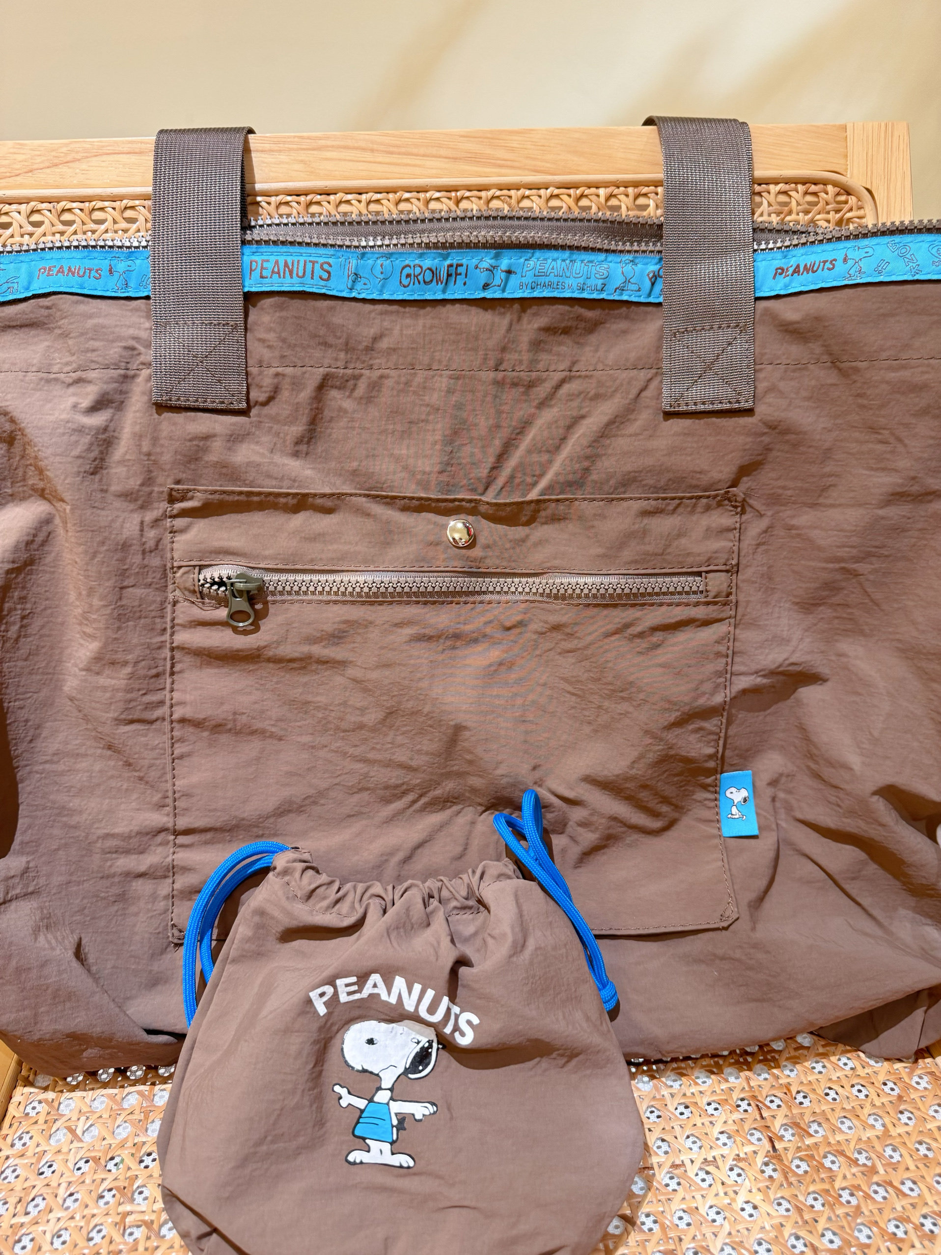 可爱史努比大容量旅行袋行李包可套拉杆箱便携可折叠健身包潮,淘宝优惠券,粉丝福利购,淘宝优惠卷